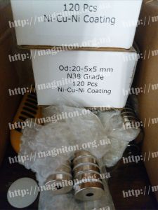 магніт неодимовий кільце 20-5х5 мм