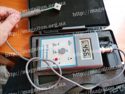 проверка намагниченности неодимового магнита 20х20х20мм куб тесламетр