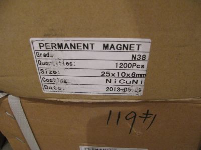 магниты неодимовые упаковка 25х10х6 мм
