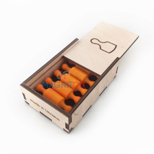 оранжевые пешки для стеклянной доски