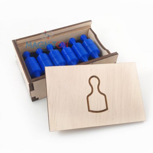 пішаки для скляної дошки сінього кольору